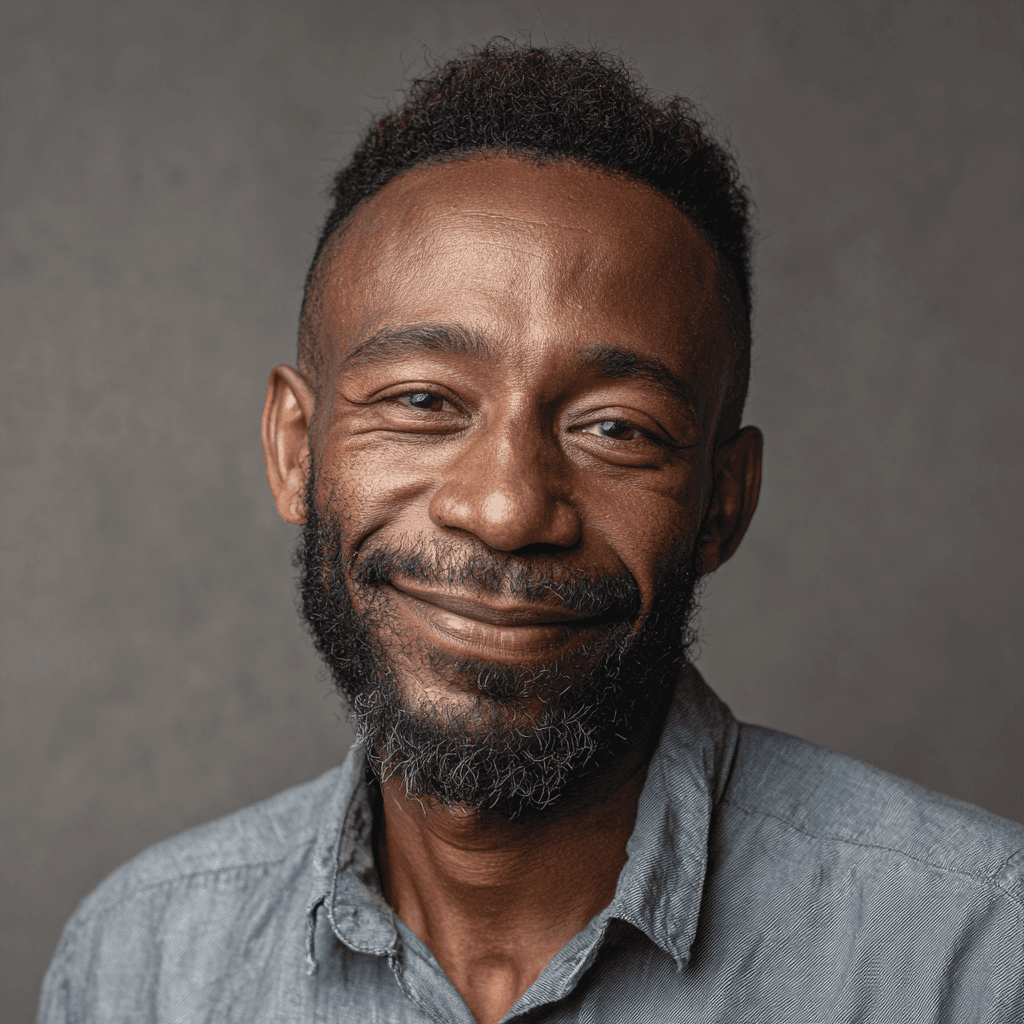 man in blue suit jacket holding white tablet computer