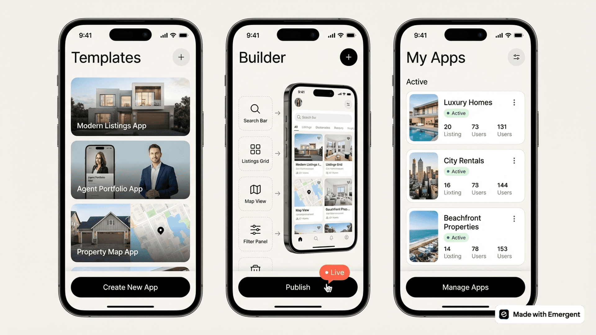 Real Estate Search App Made With Emergent