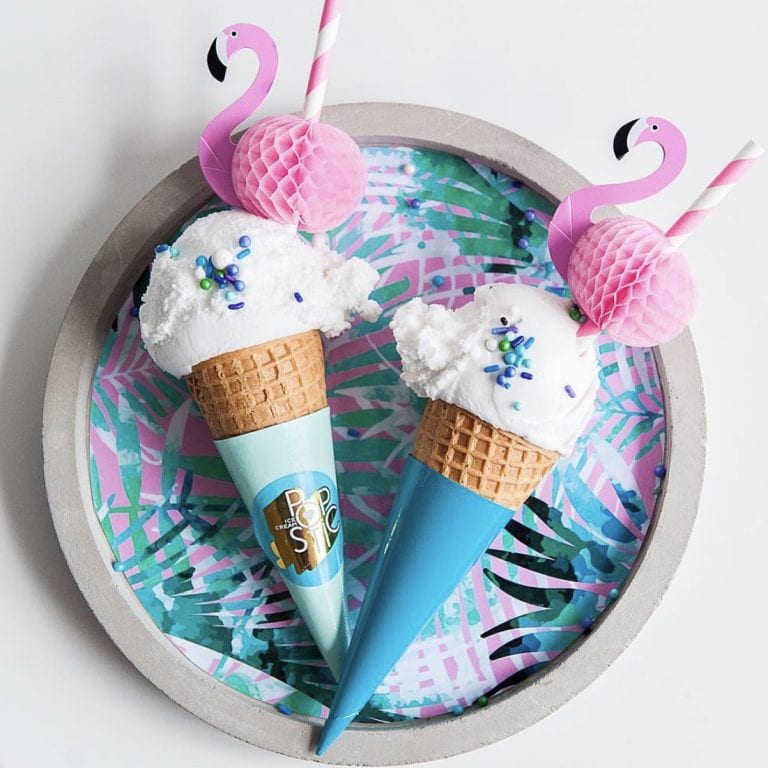 Flamingo decorated Ice Cream