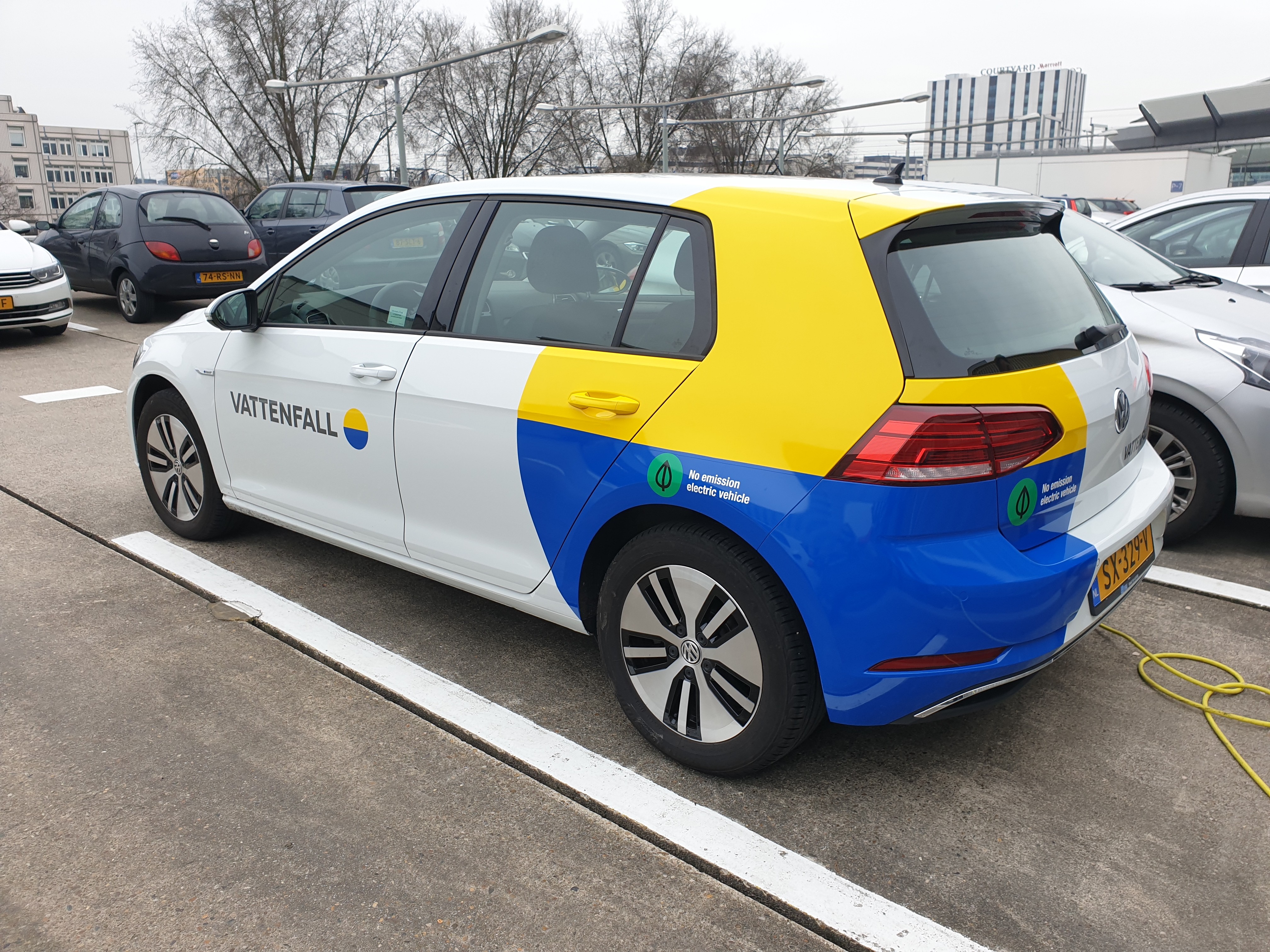 Rebranded Volkswagon Golf E of Vattenfall