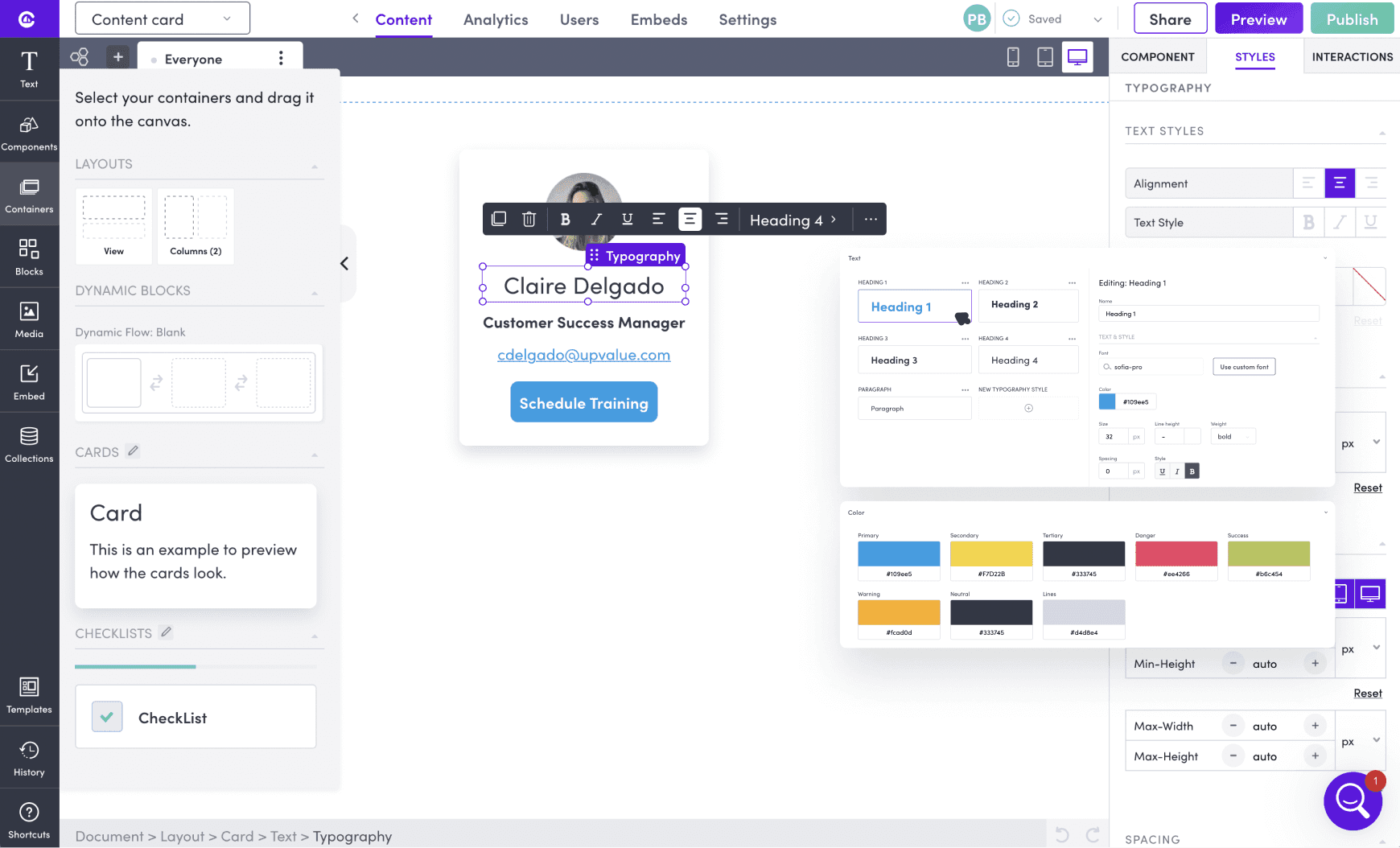 Product design for Candu, no code editor