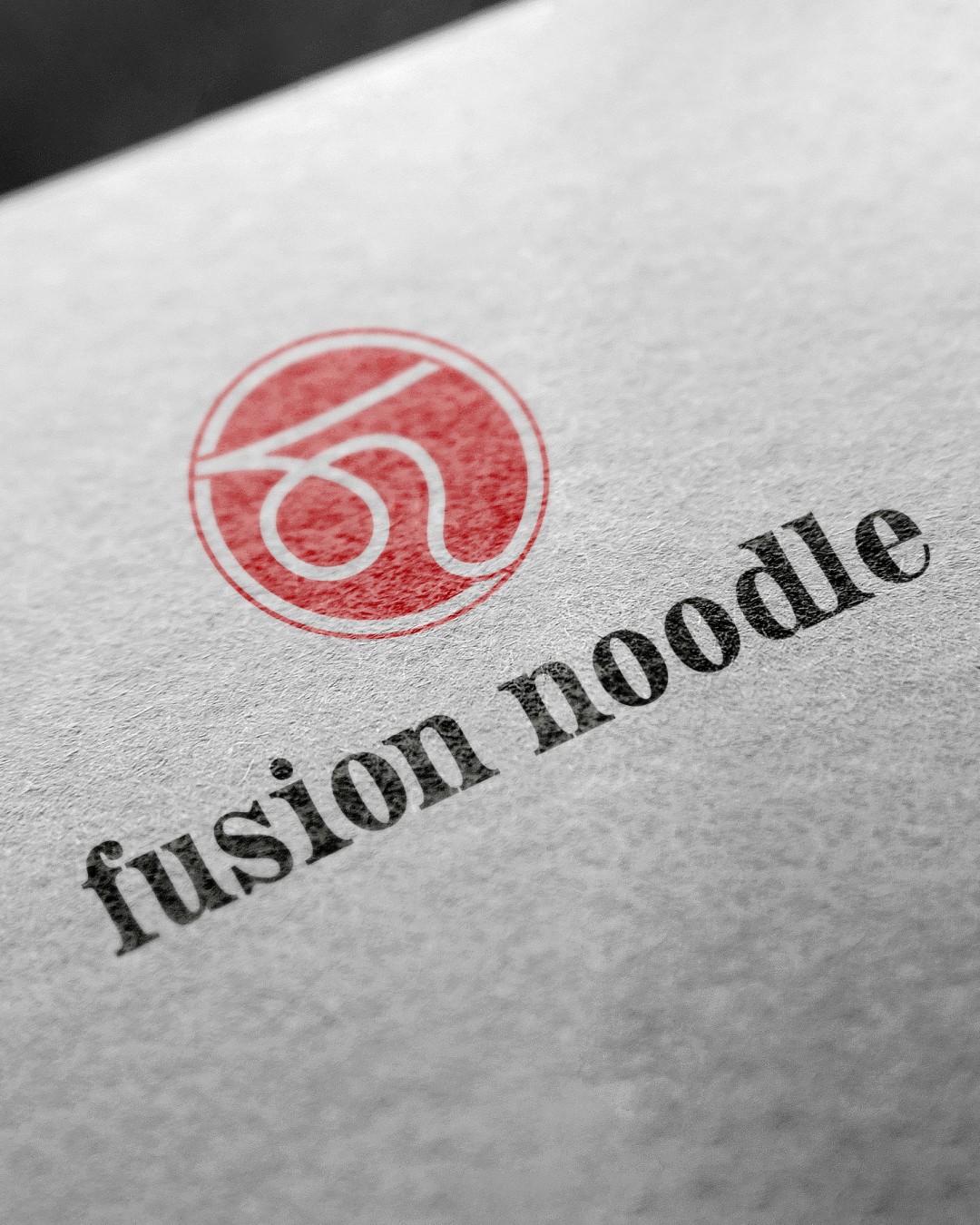 Fusion Noodle ramen restaurant logo design mockup