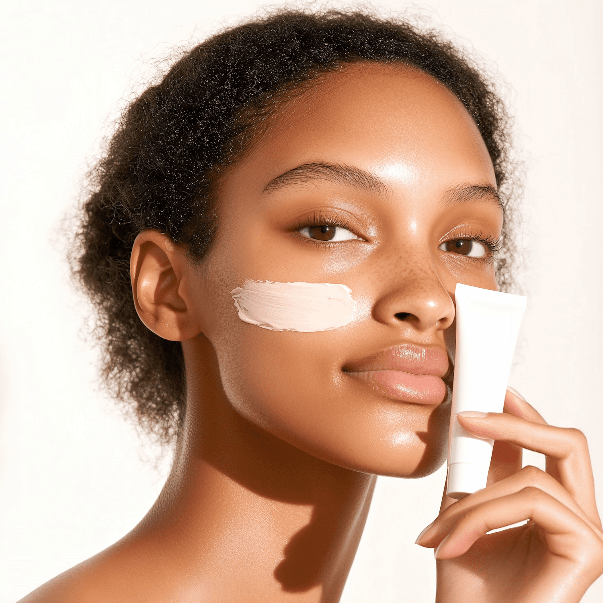 Screens from the Nuvē app showing personalized skin analysis and daily care insights.