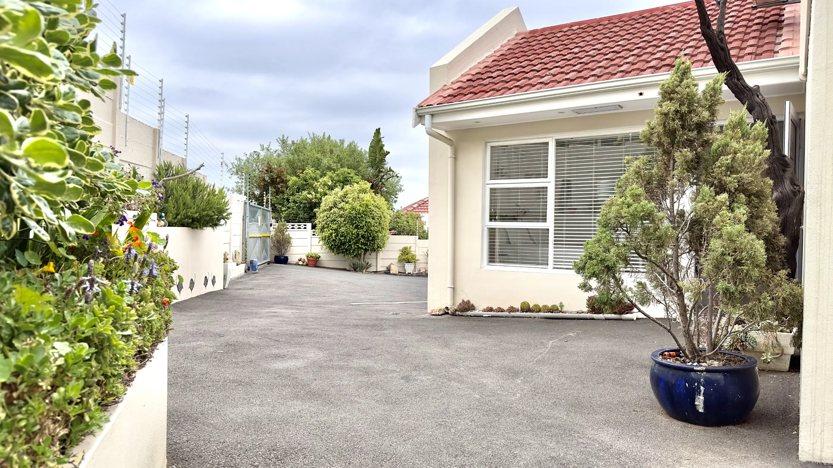 View of the dedicated parking space for easy wheelchair access to the 1 For All room at Somerset View Guest House.