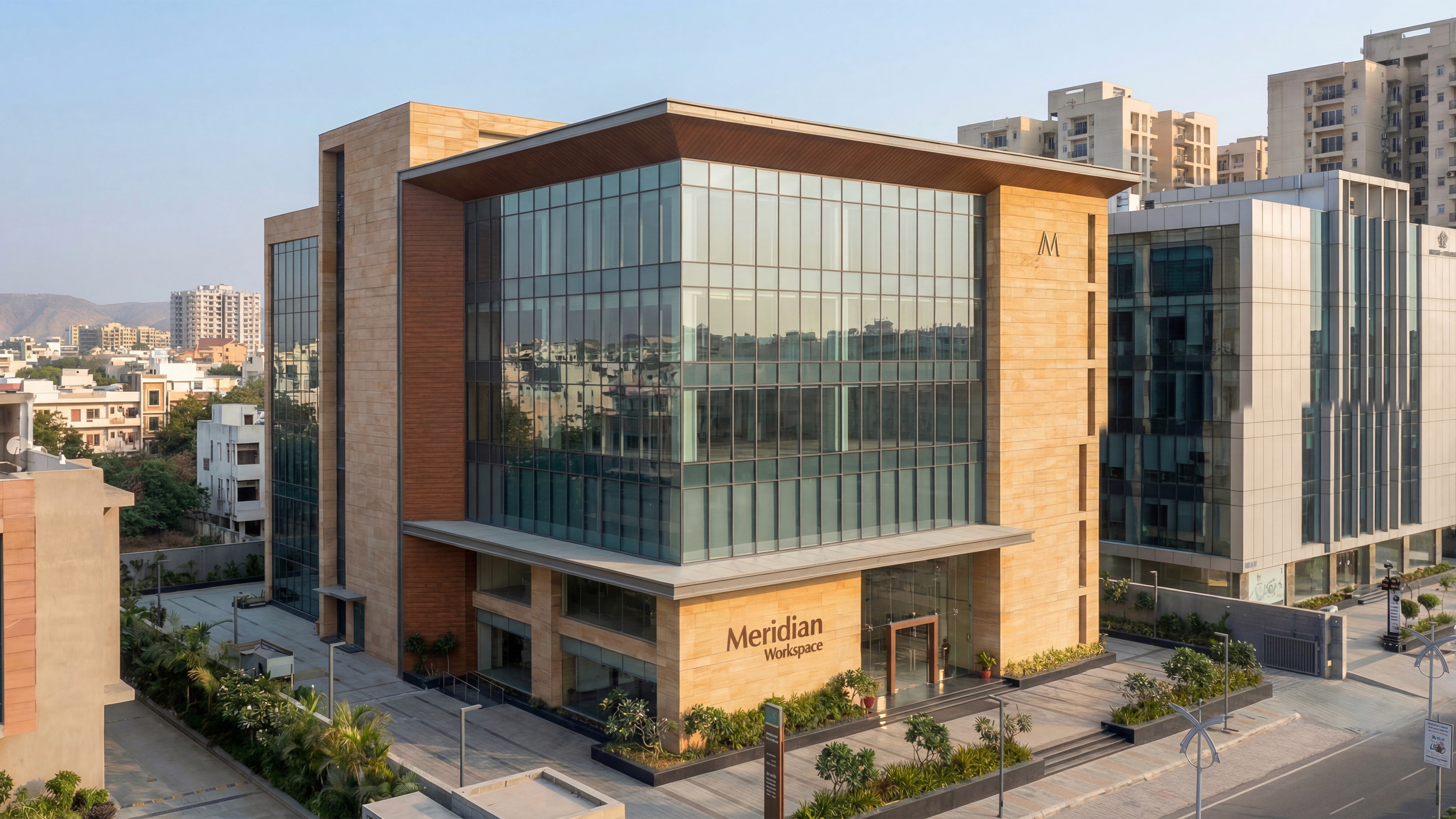 office sky front view