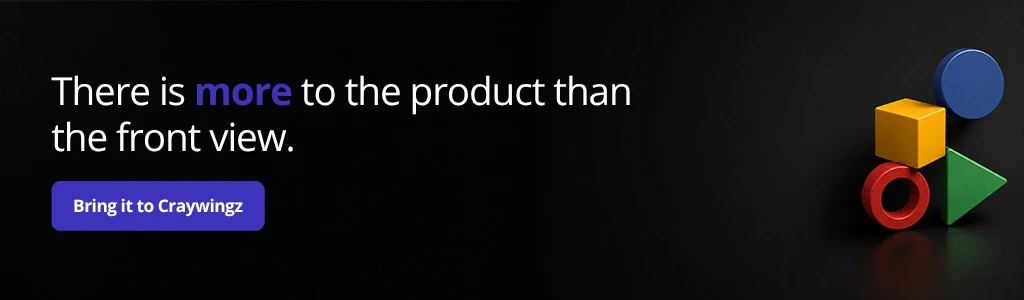 Product visualization showing more than the front view by Craywingz
