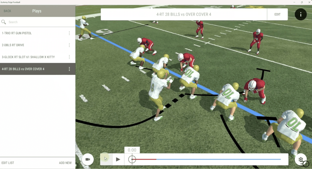 3D Render of Playbook Play