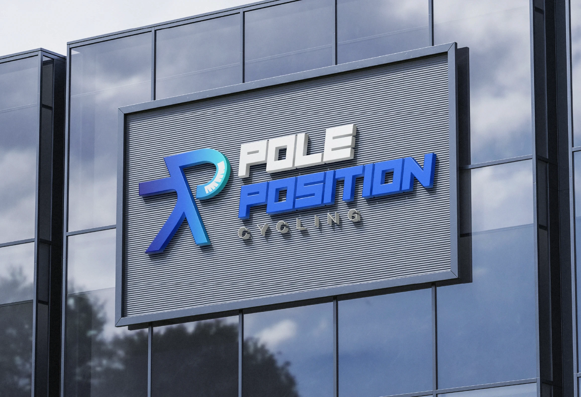 Présentation complète de l’identité visuelle de Pole Position Cycling avec mise en situation