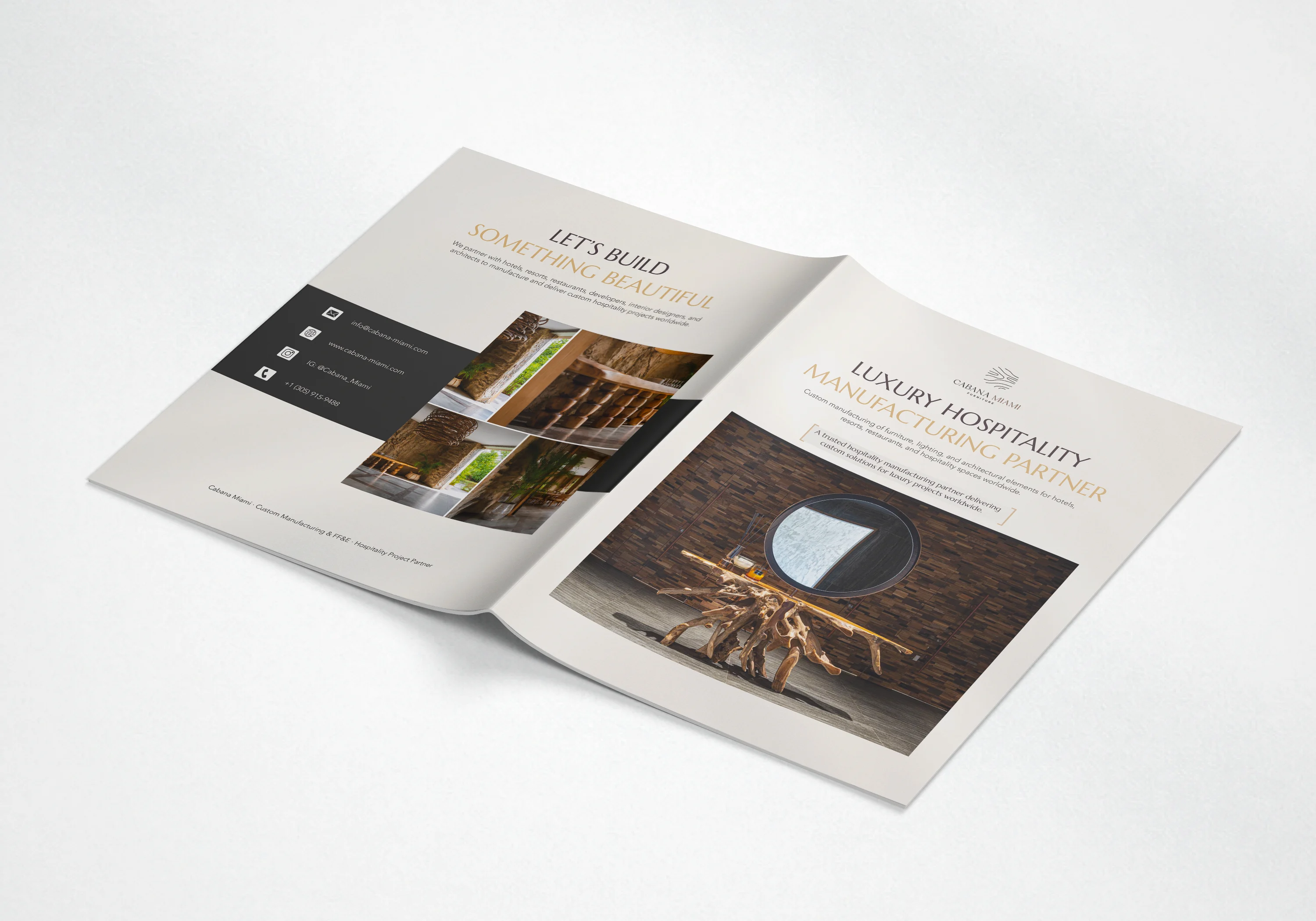 Cabana Miami editorial brochure and print design