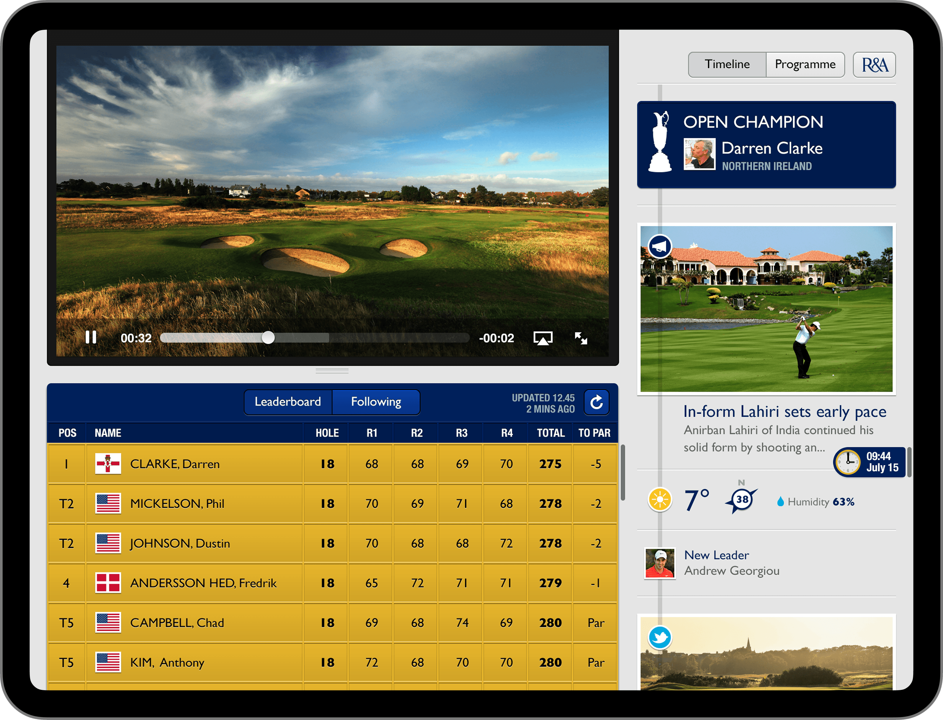 The Open App Live Stream