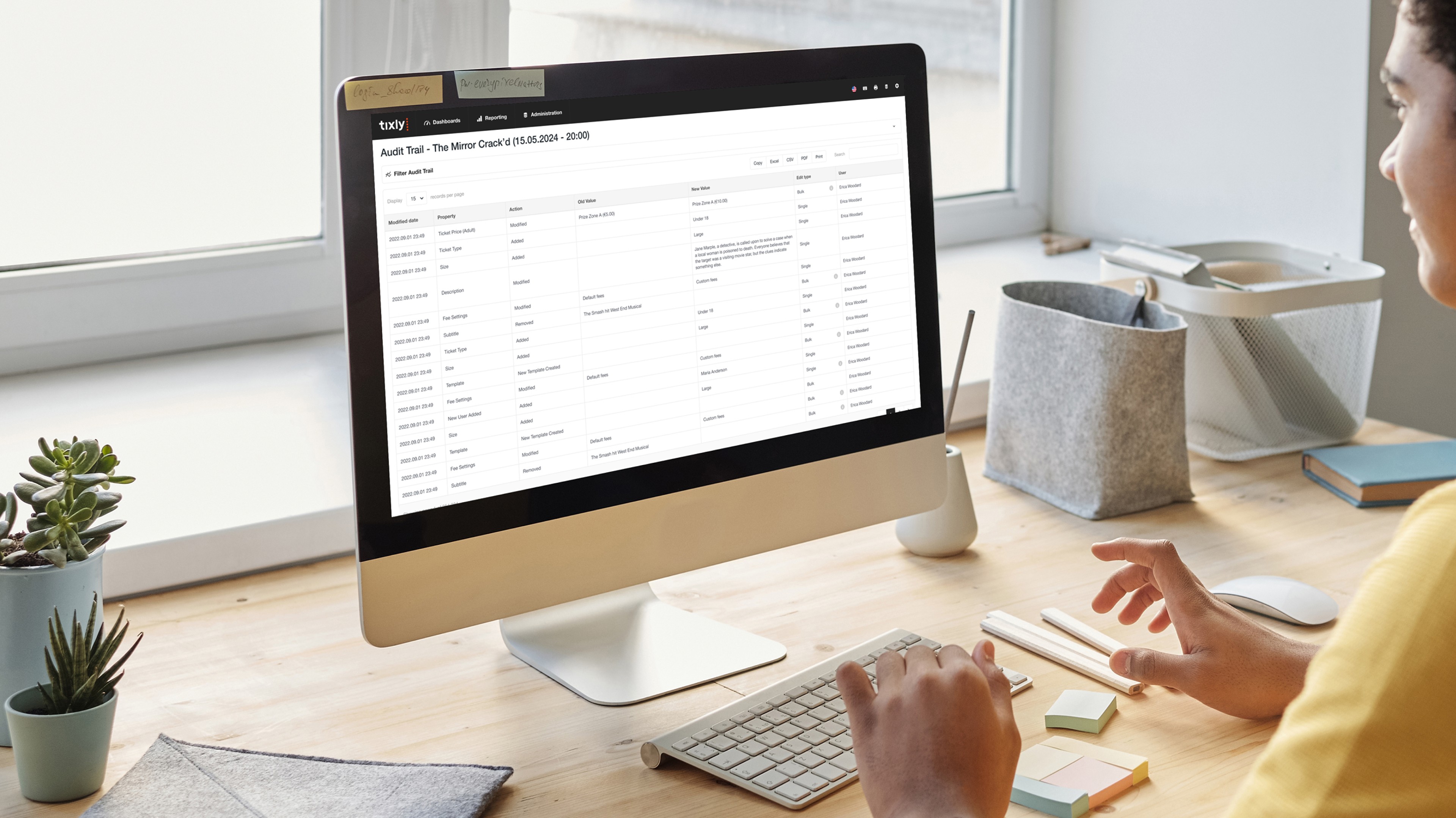 Tixly's audit trail system