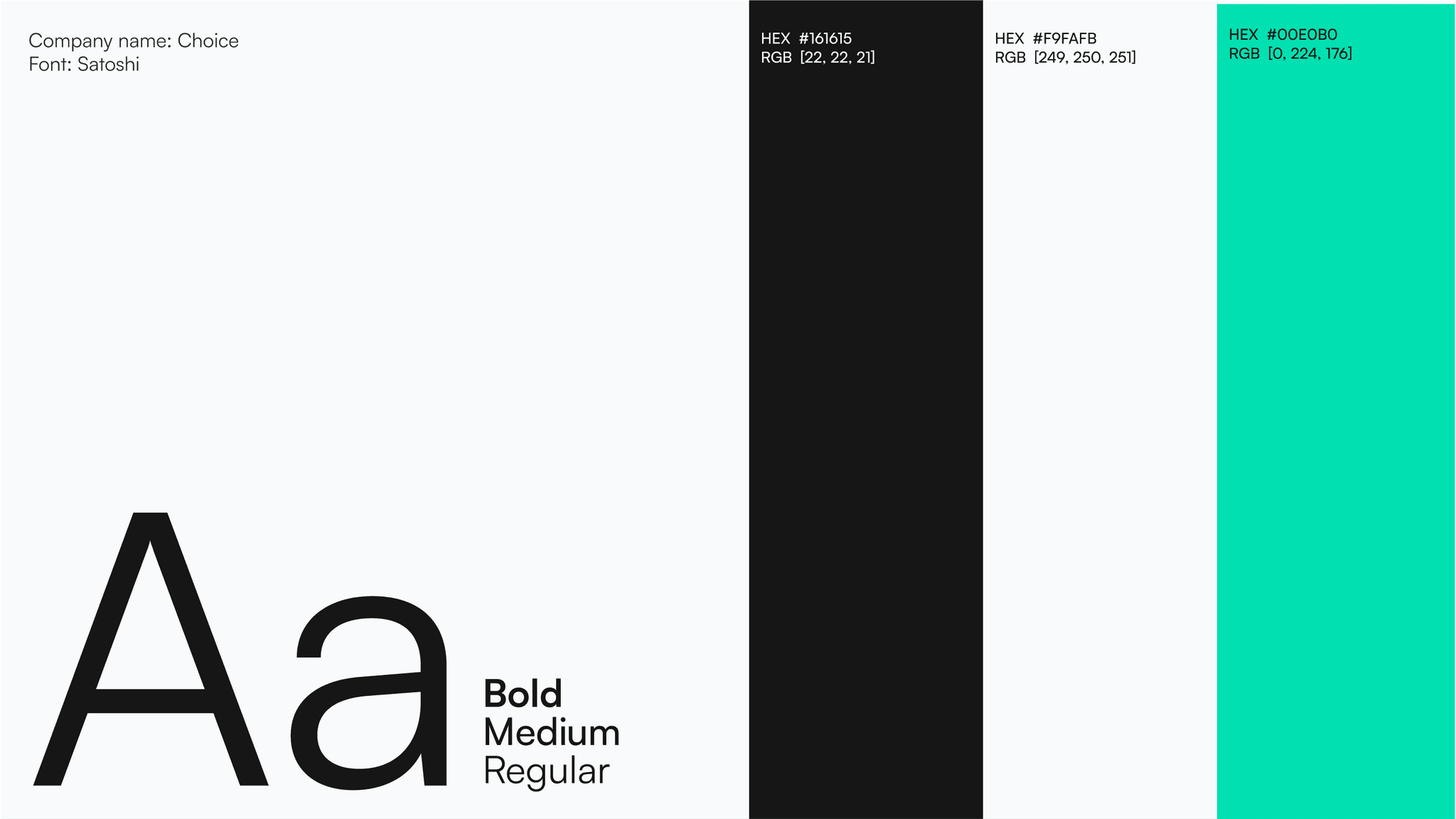choice font and color 