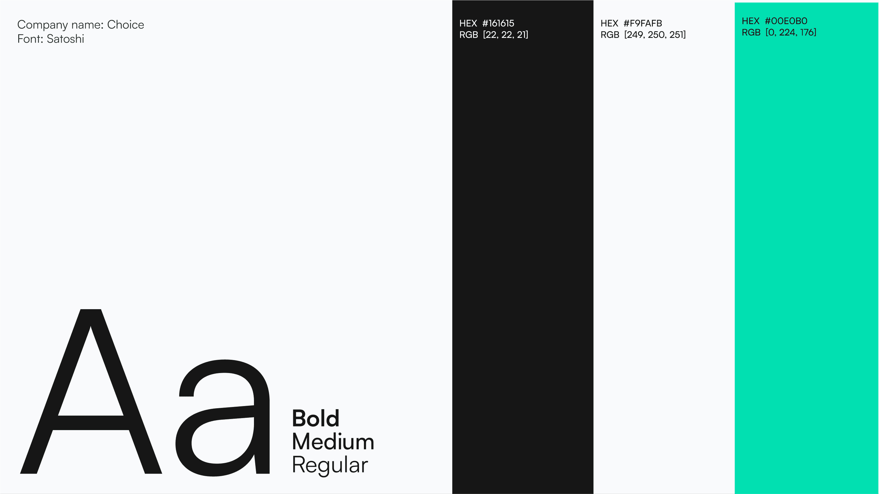 choice font and color 