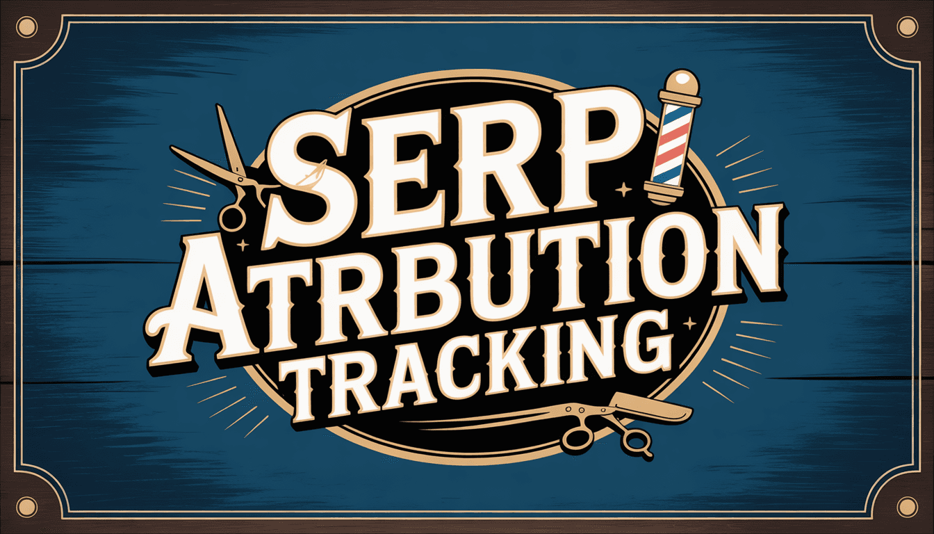 A vintage-style logo for SERP Atribution Tracking