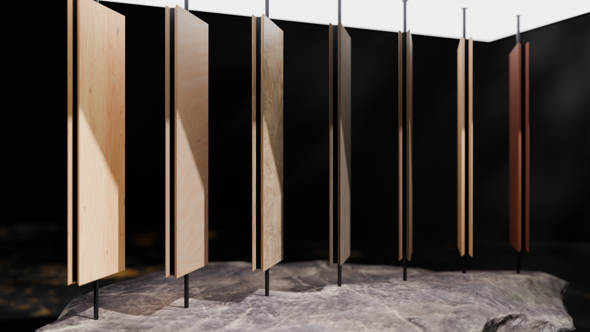 A stack of blue business cards on a blue surface, with one card prominently displayed vertically, highlighting bold white text: "fbcm." Minimal, professional.