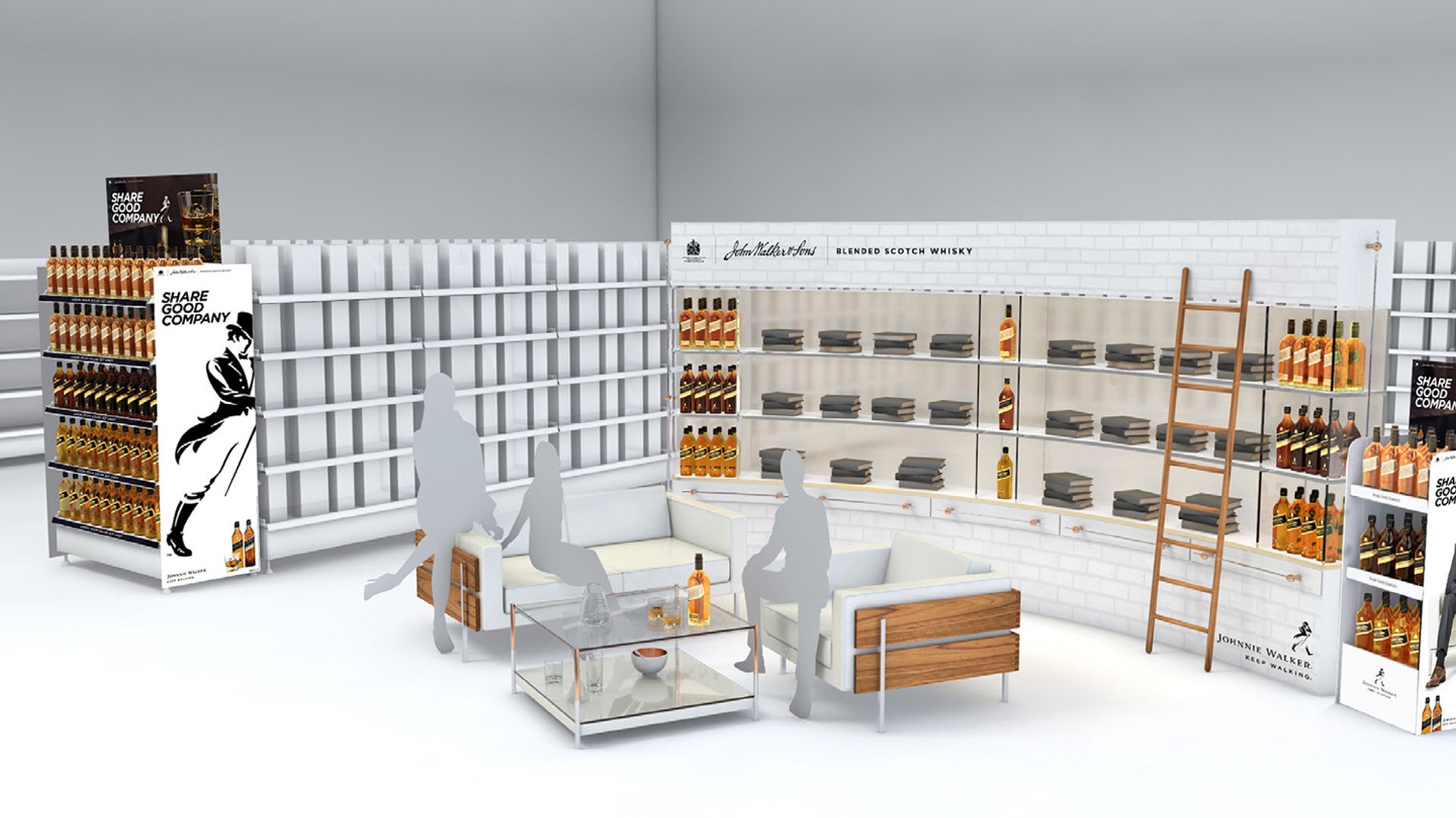 Homescreen with open bottom drawer