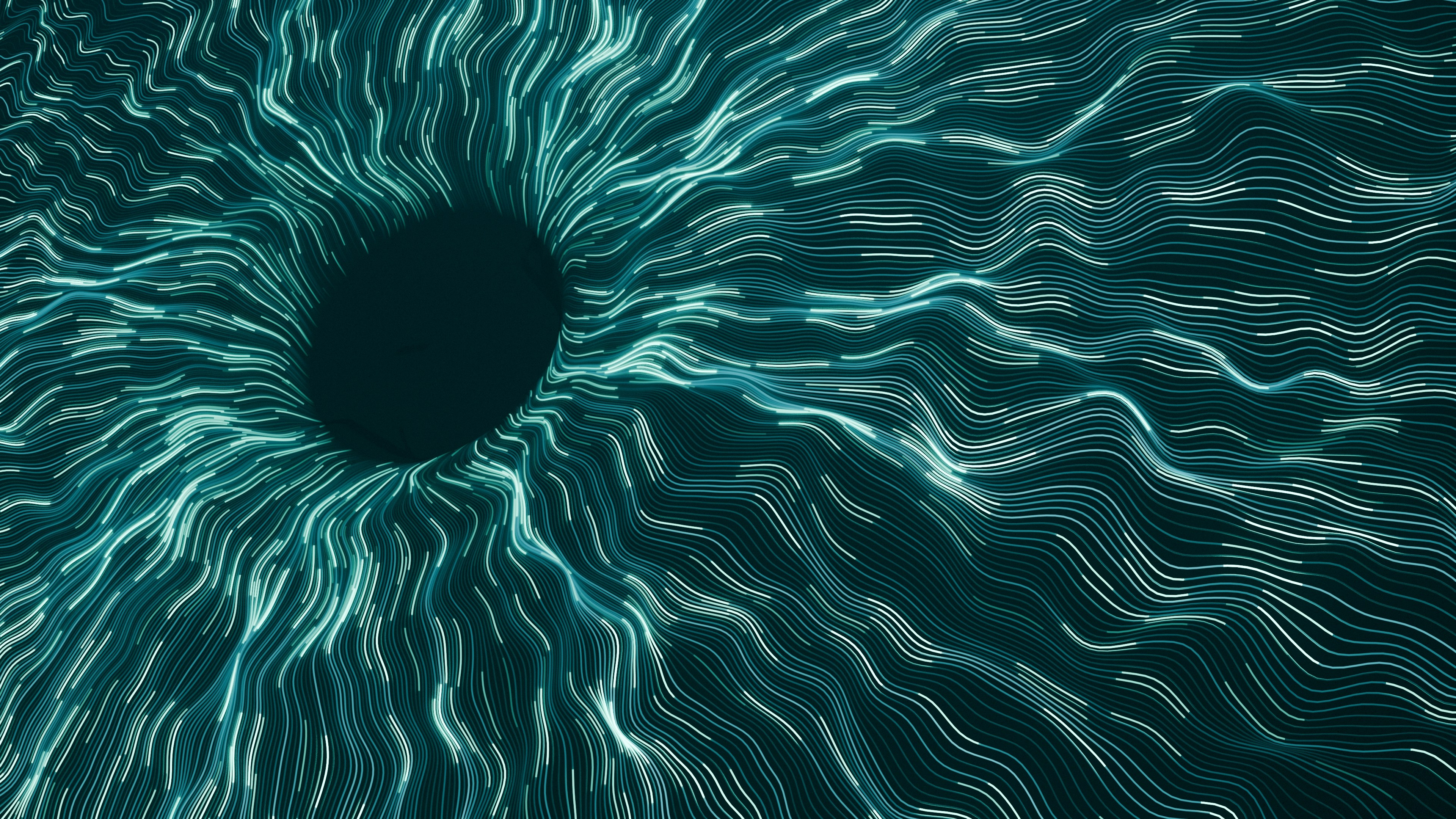 A computer generated image of a circular hole