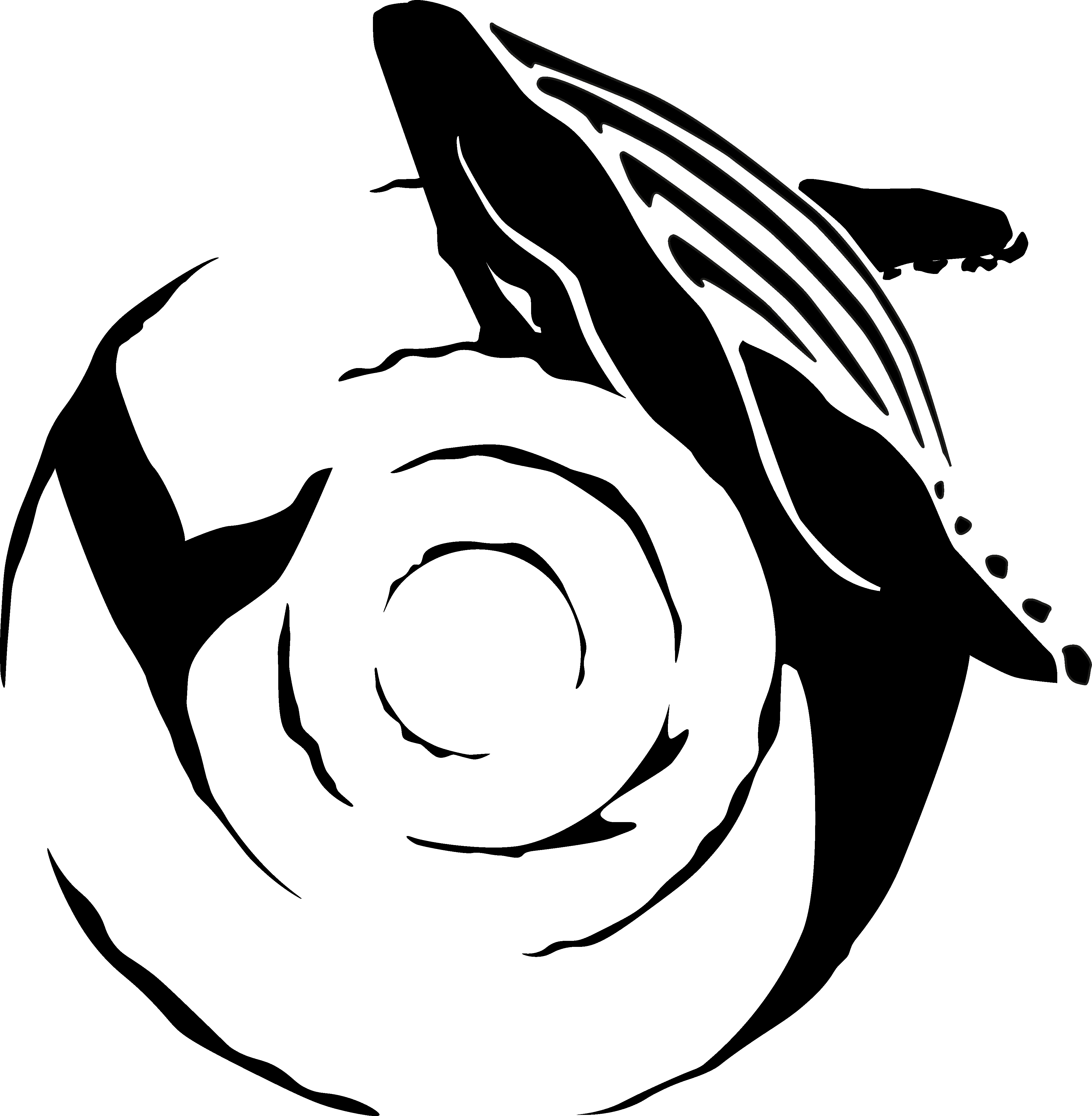 Logo d'une baleine prise dans les ondes d'un sonar