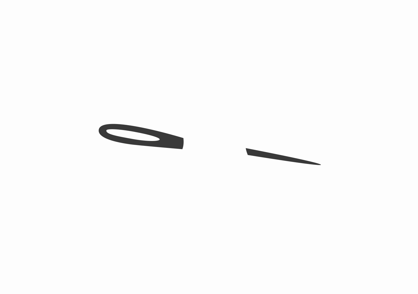 Aguja negra que es parte del logo de Big In Japan sobre fondo blanco