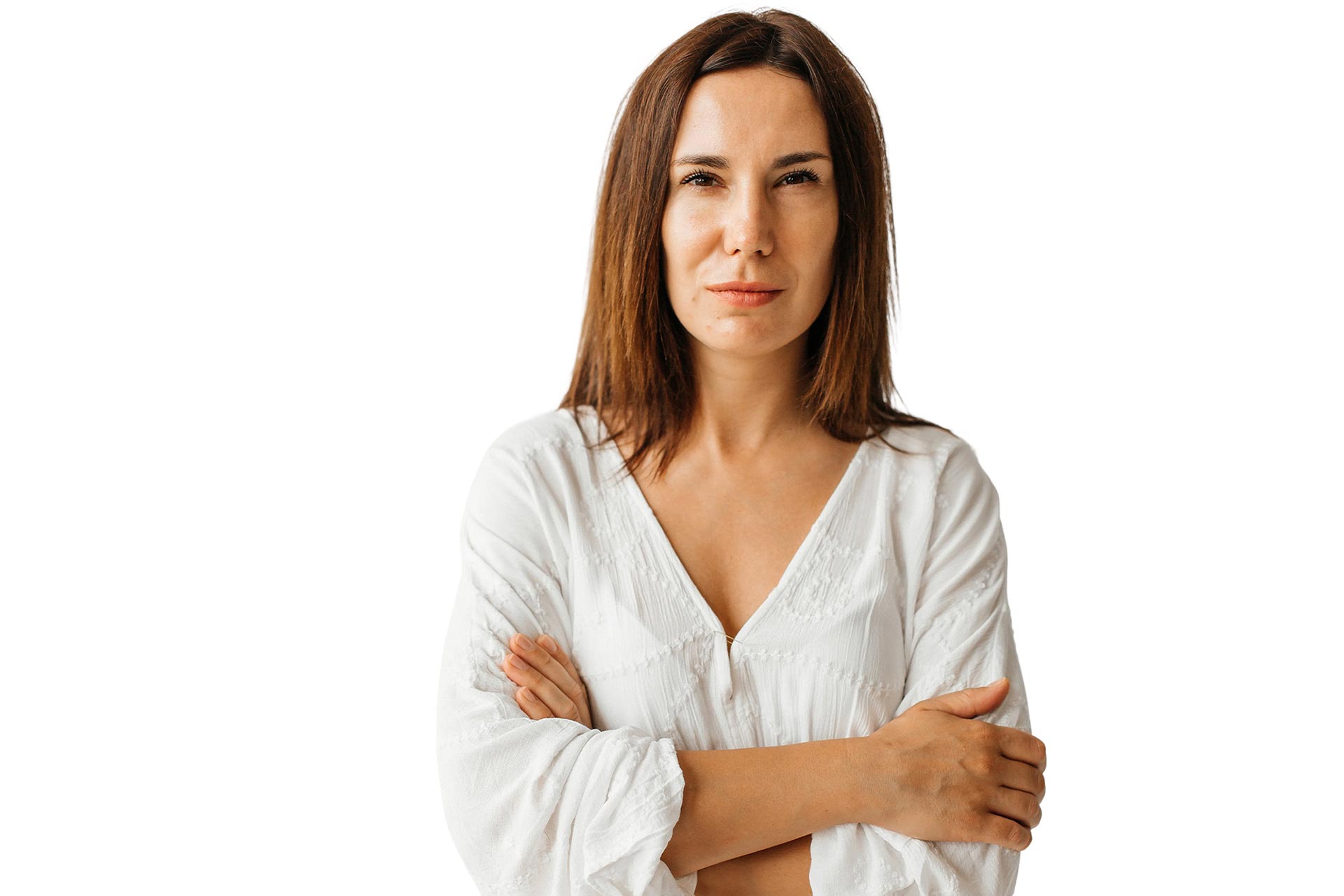 Анастасія Таранець - репетитор з досвідом навчання німецької мови на білому фоні