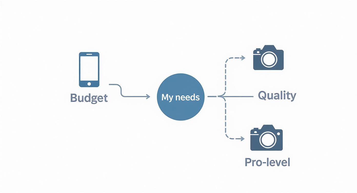 Infographic about best camera for product photography