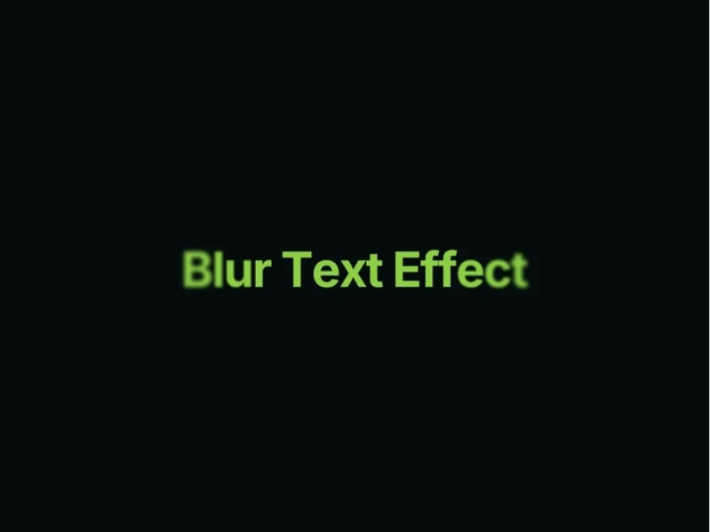 Blur Text Effect Framer Effects