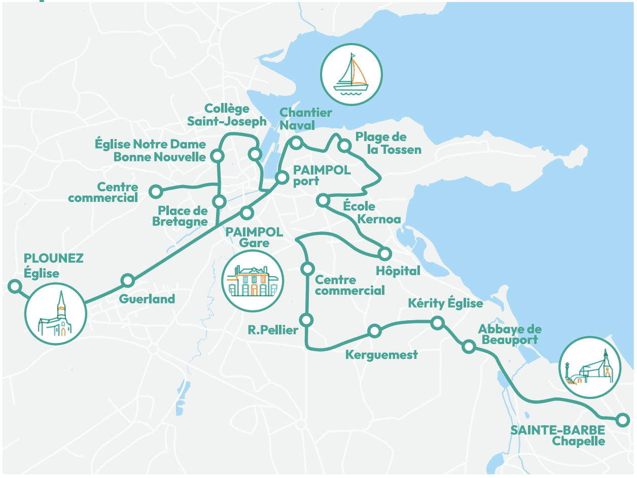 Télécharger le plan des lignes urbaines du secteur Paimpol (PDF)