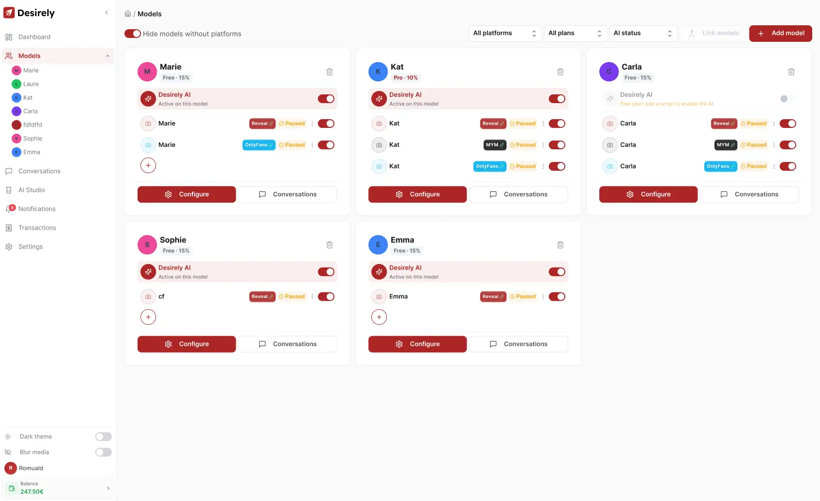 AI multi-platform chatting