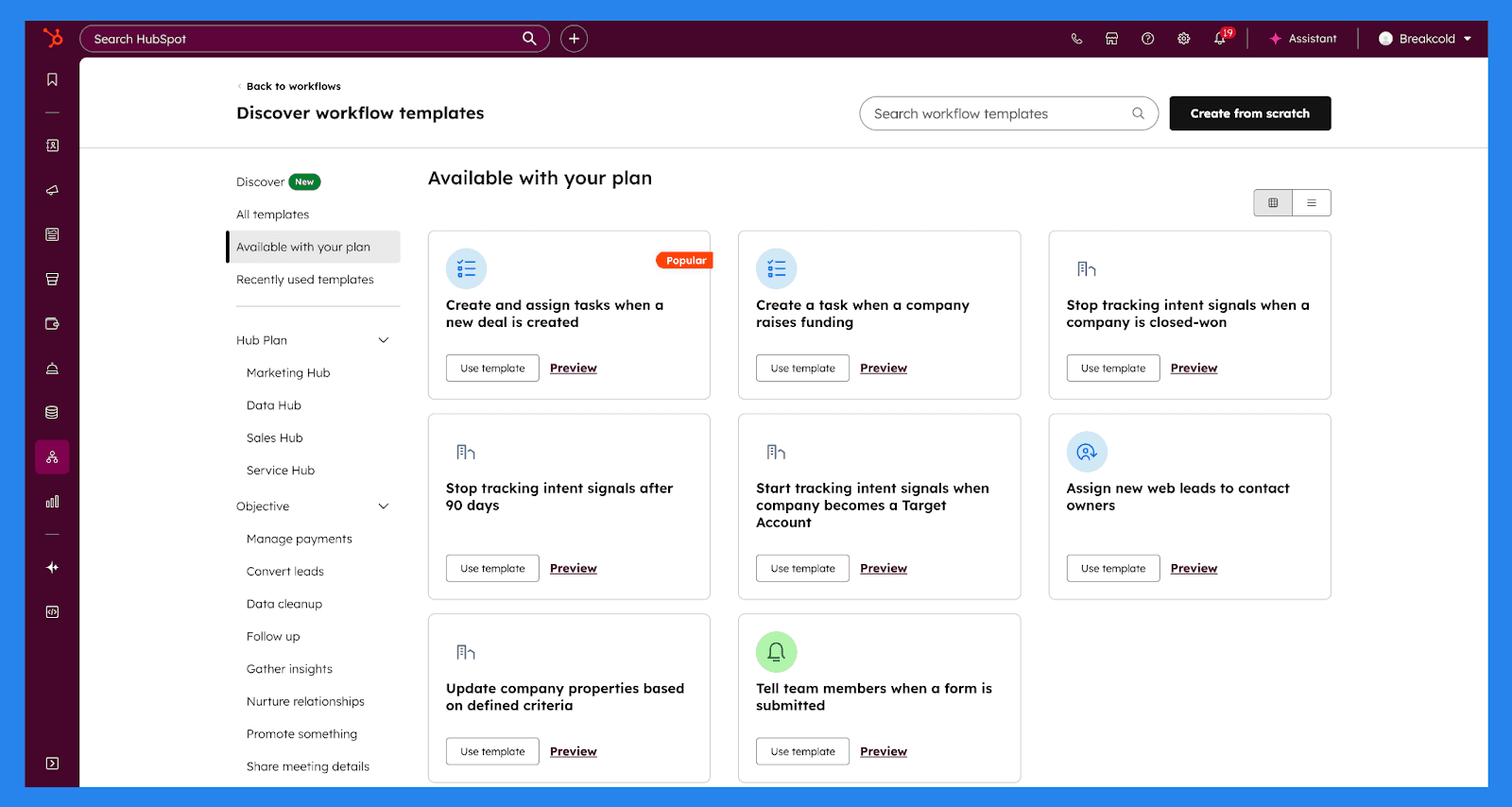 Key Features of HubSpot Sales Hub: Automation & Workflow (Professional+)