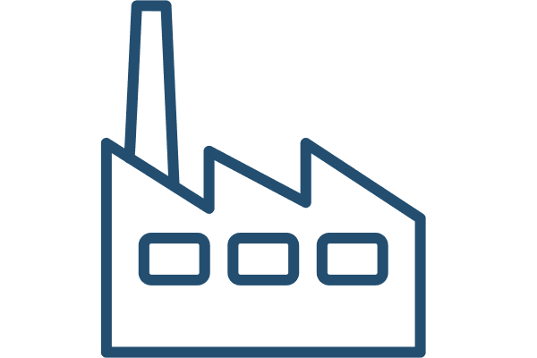 icon of a manufacturing plant
