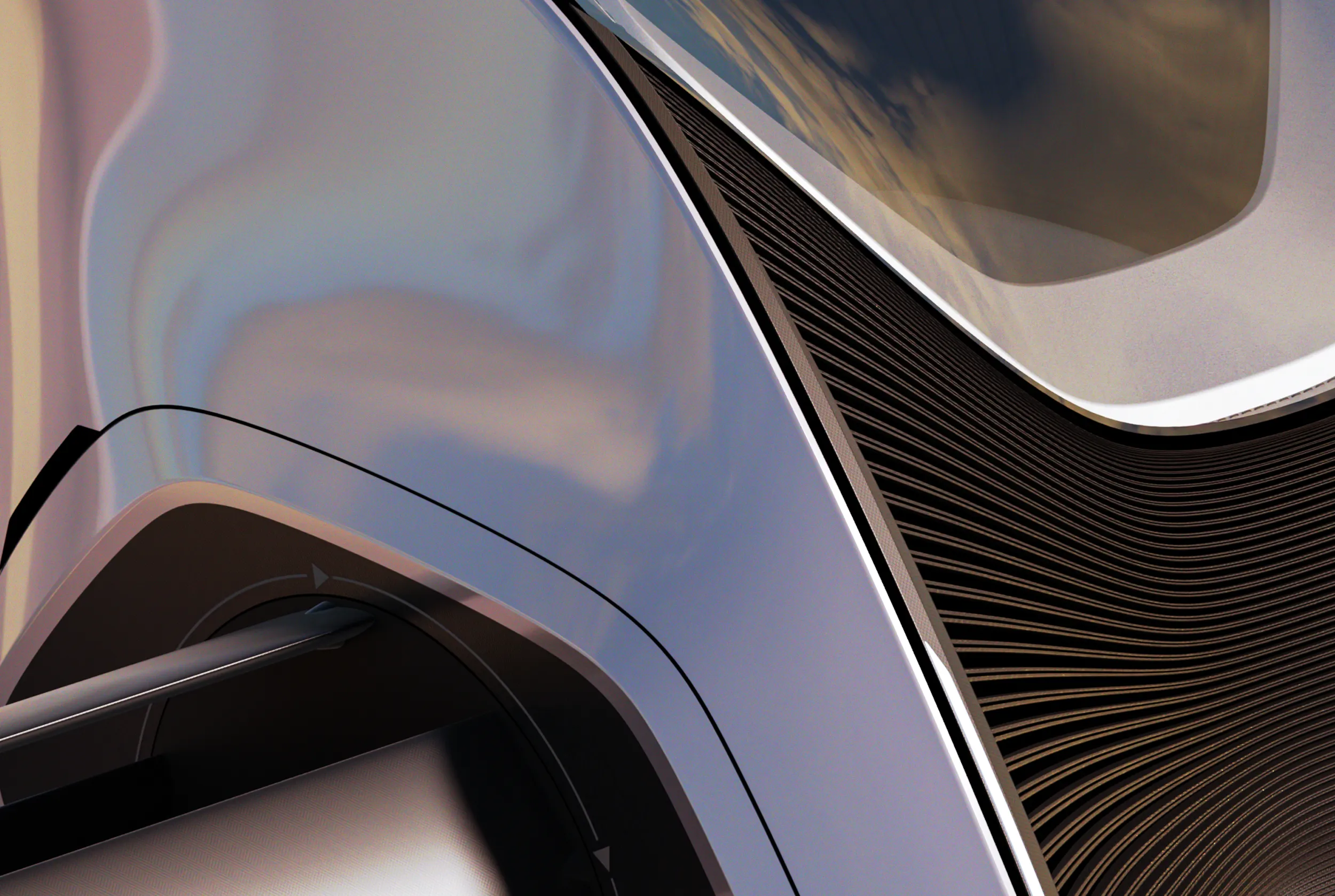 Acro evtol detail shot 3d printed structure