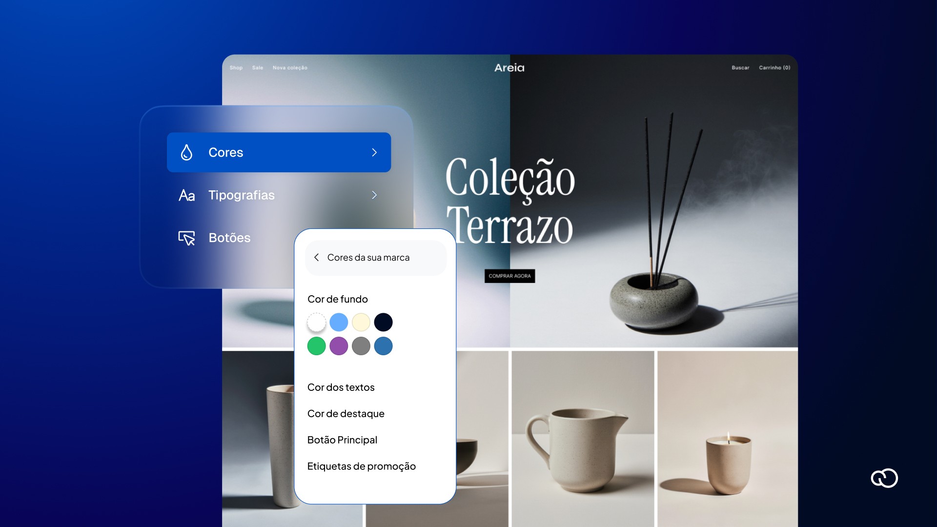 Editor Visual da Nuvemshop
