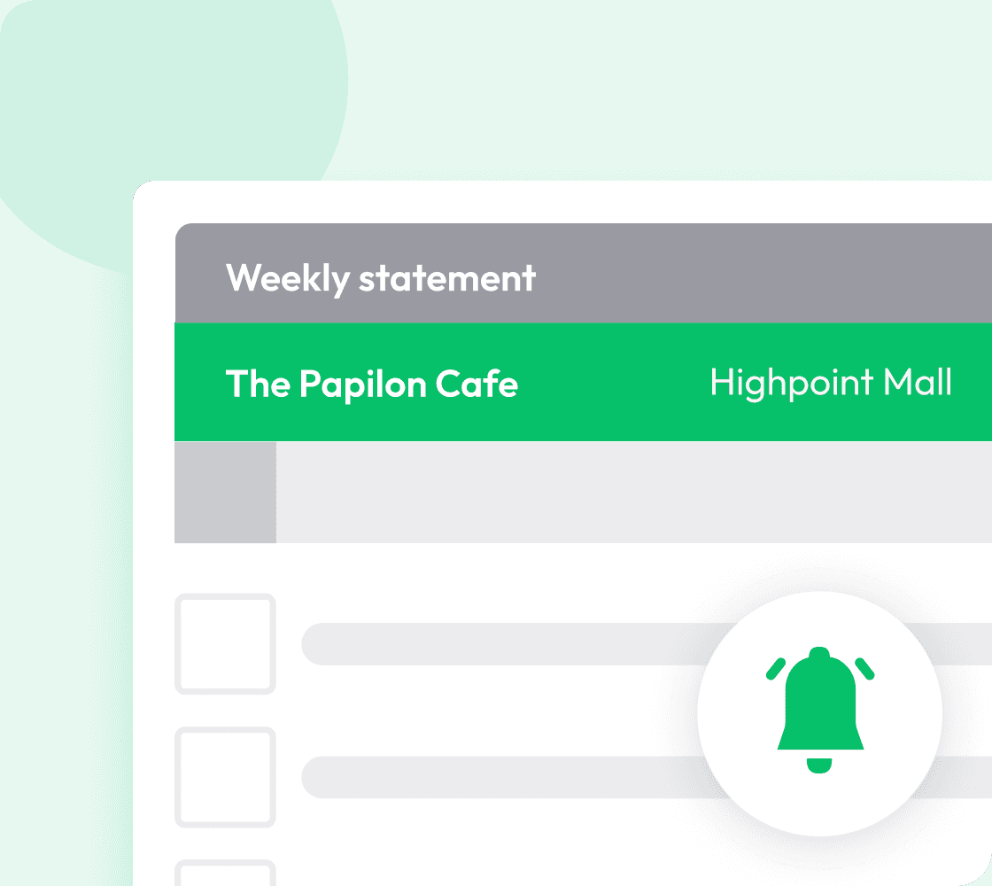 restaurant weekly statements with liven merchant portal