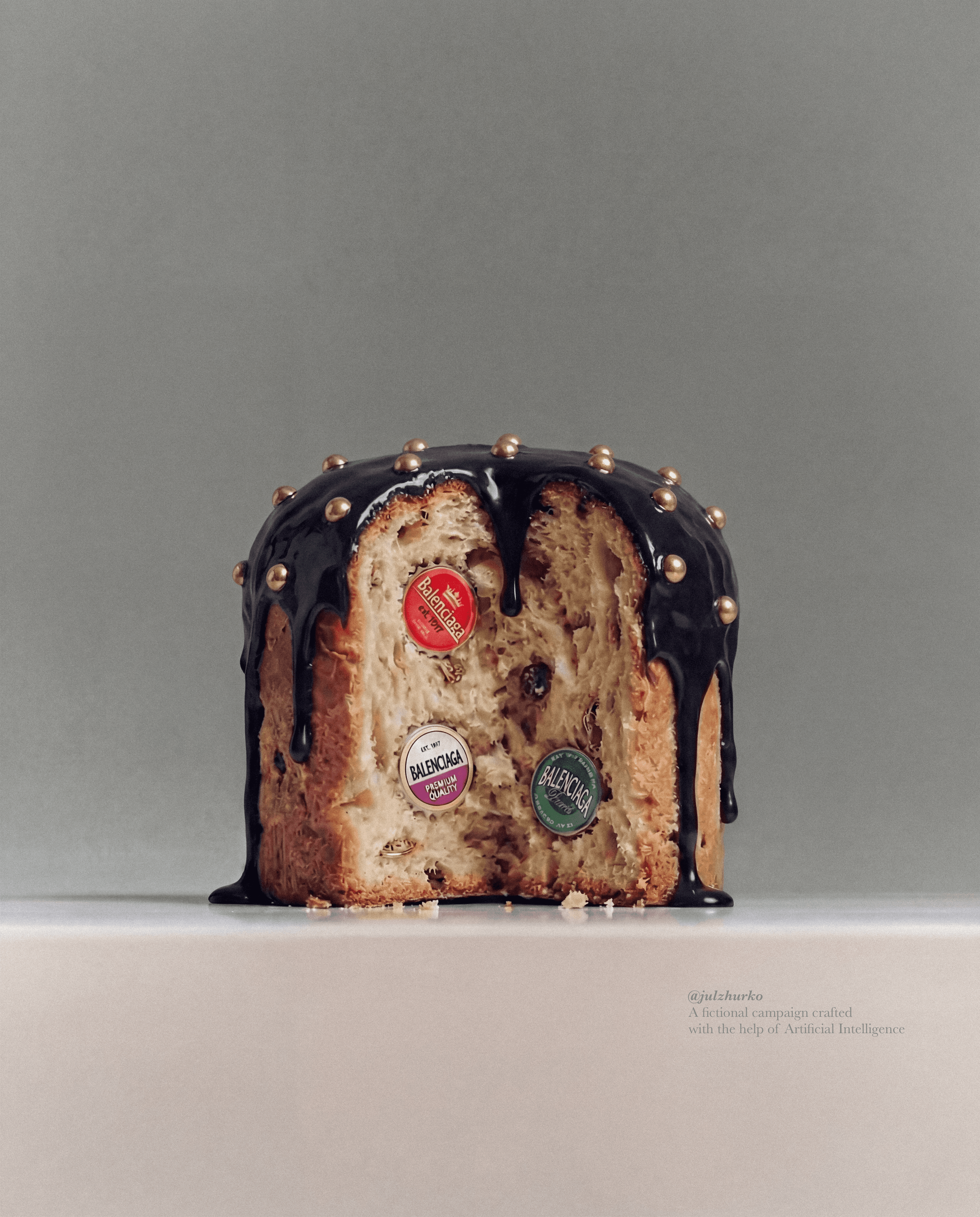 Still-life kulich, fashion house study