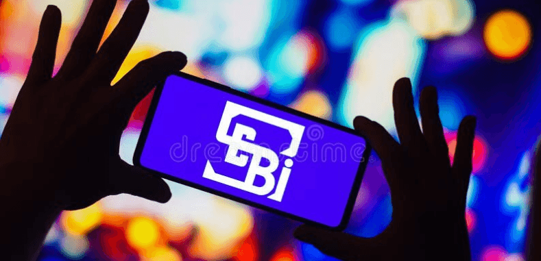 November 23, 2022, Brazil. In this photo illustration, the Securities and Exchange Board of India SEBI logo is displayed on a smartphone screen.