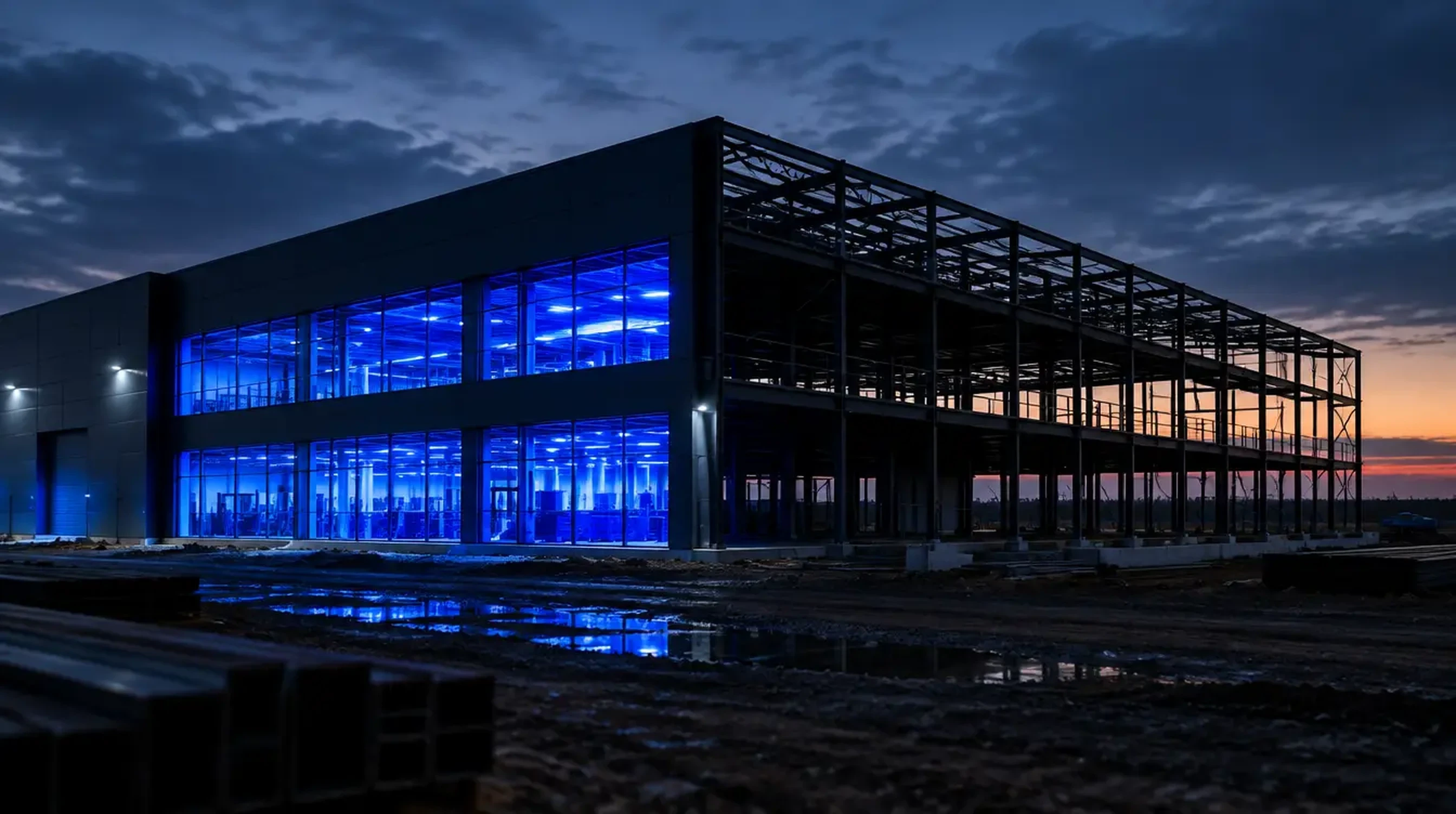 half built data center for the 45V tax credit data center fuel cell