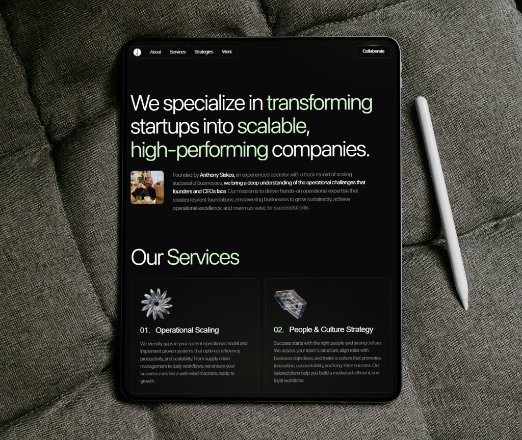 Sisko Consulting - Landing page