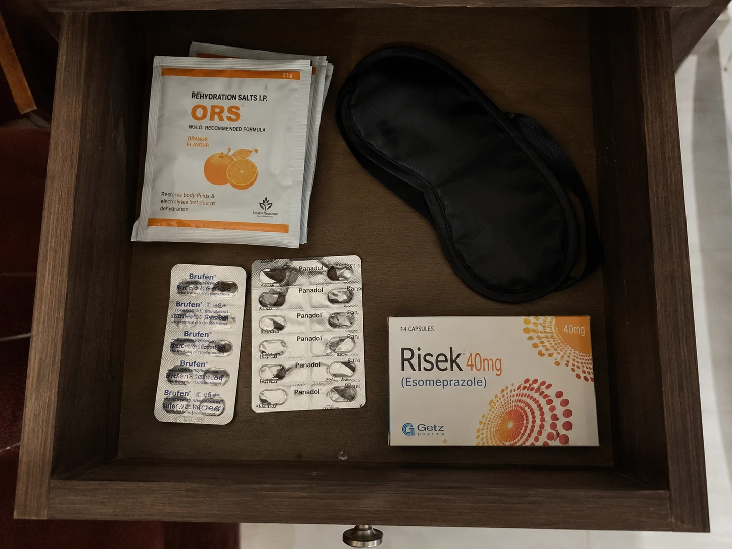 Overhead mobile shot of ORS sachets