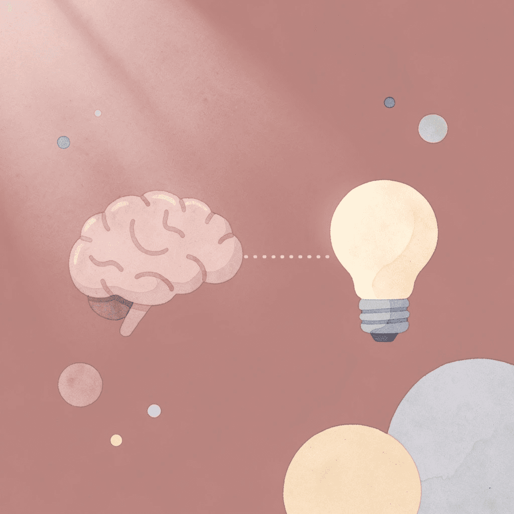 Brain and dumbbell connected showing the knowledge to execution gap