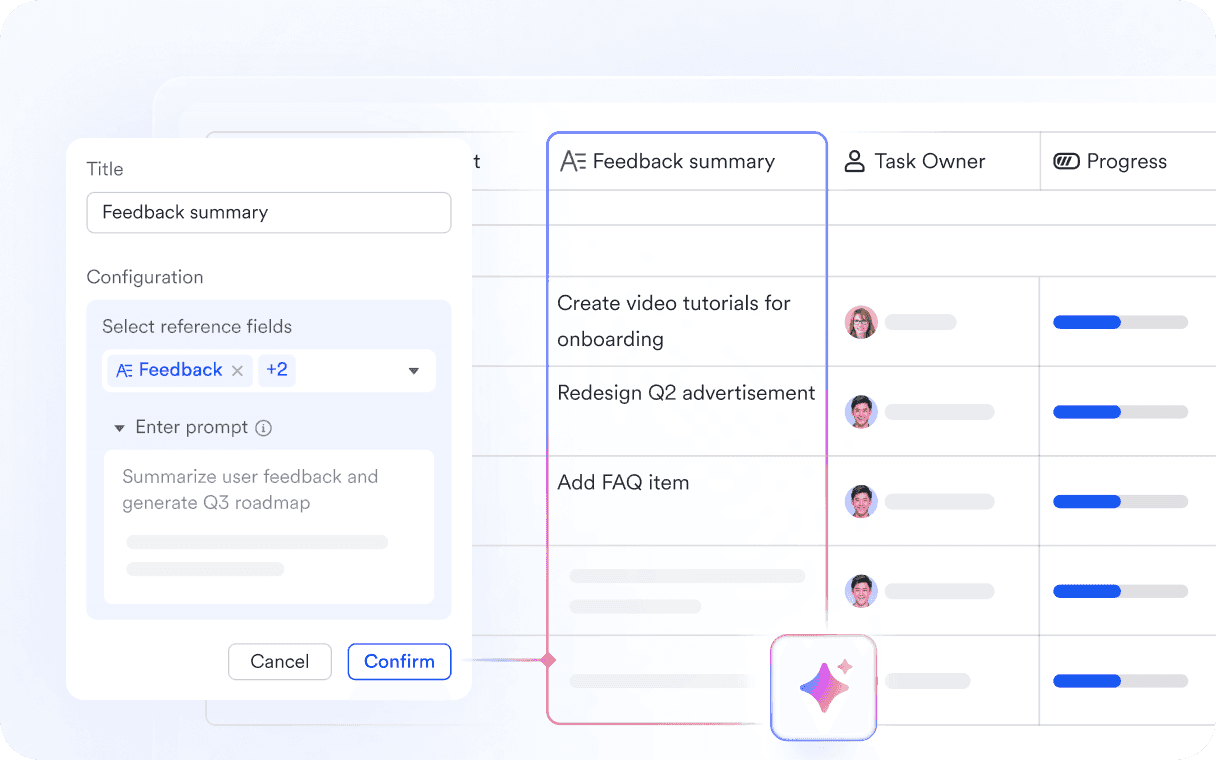 One of Lark's AI capabilities for summarizing user feedback