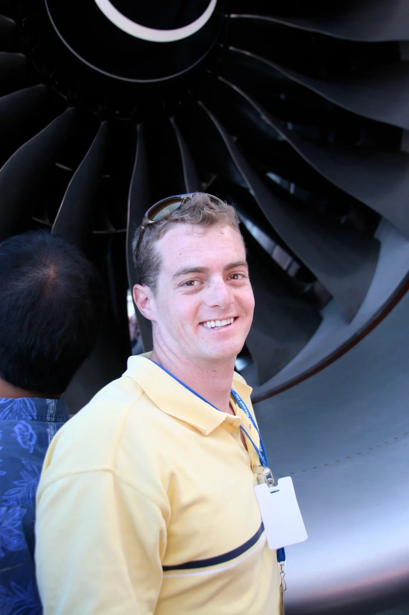 Flint Jamison at the Boeing 787 Dreamliner rollout ceremony in 2007