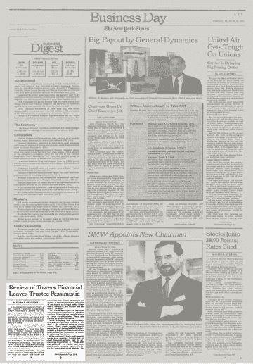 Tower Financial Newsaper Article