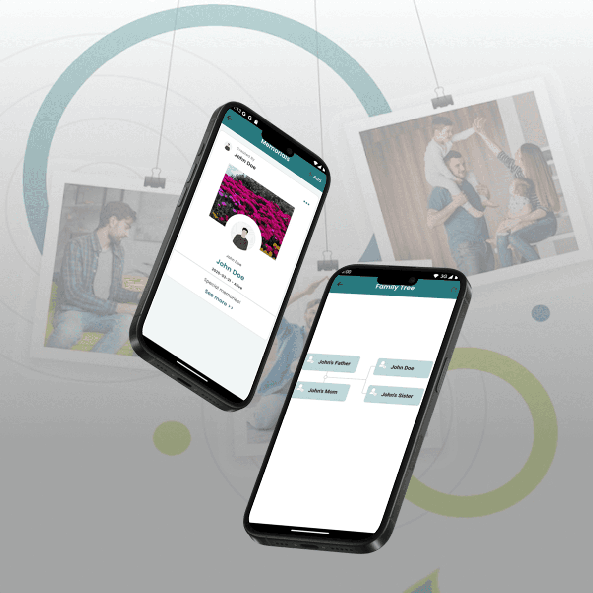 A large orange truck driving down a dirt road