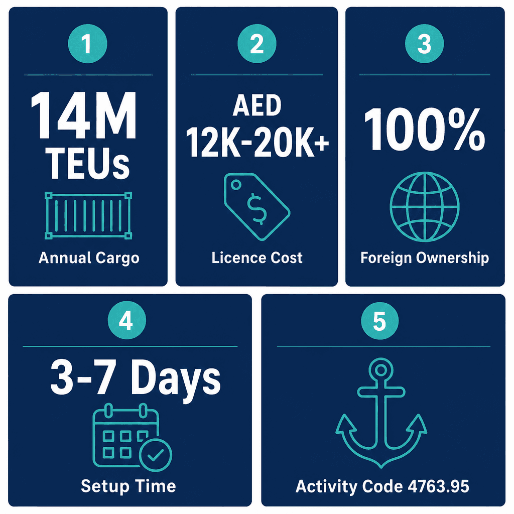 Infographic: Ships, Boats Spare Parts & Components Trading License in Dubai: Cost and Requirements