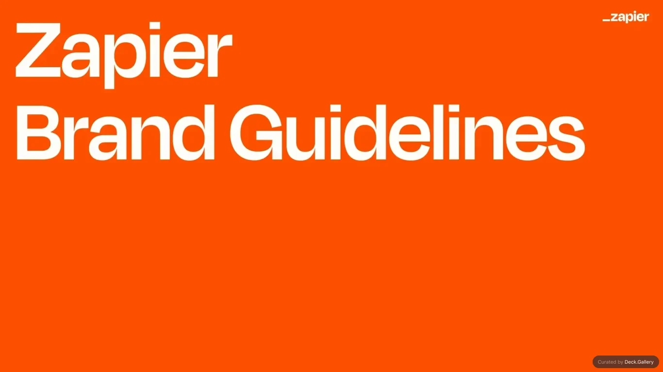 Zapier brand guidelines cover documenting visual identity standards