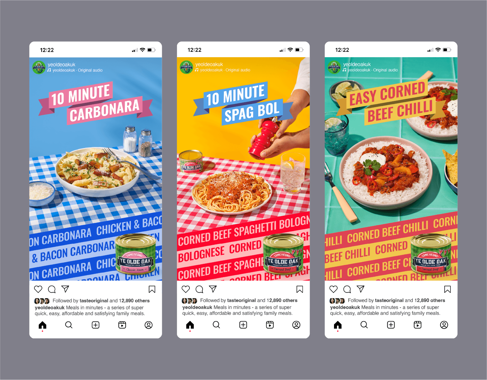 Ye Olde Oak Meals in Minutes Social Media Posts