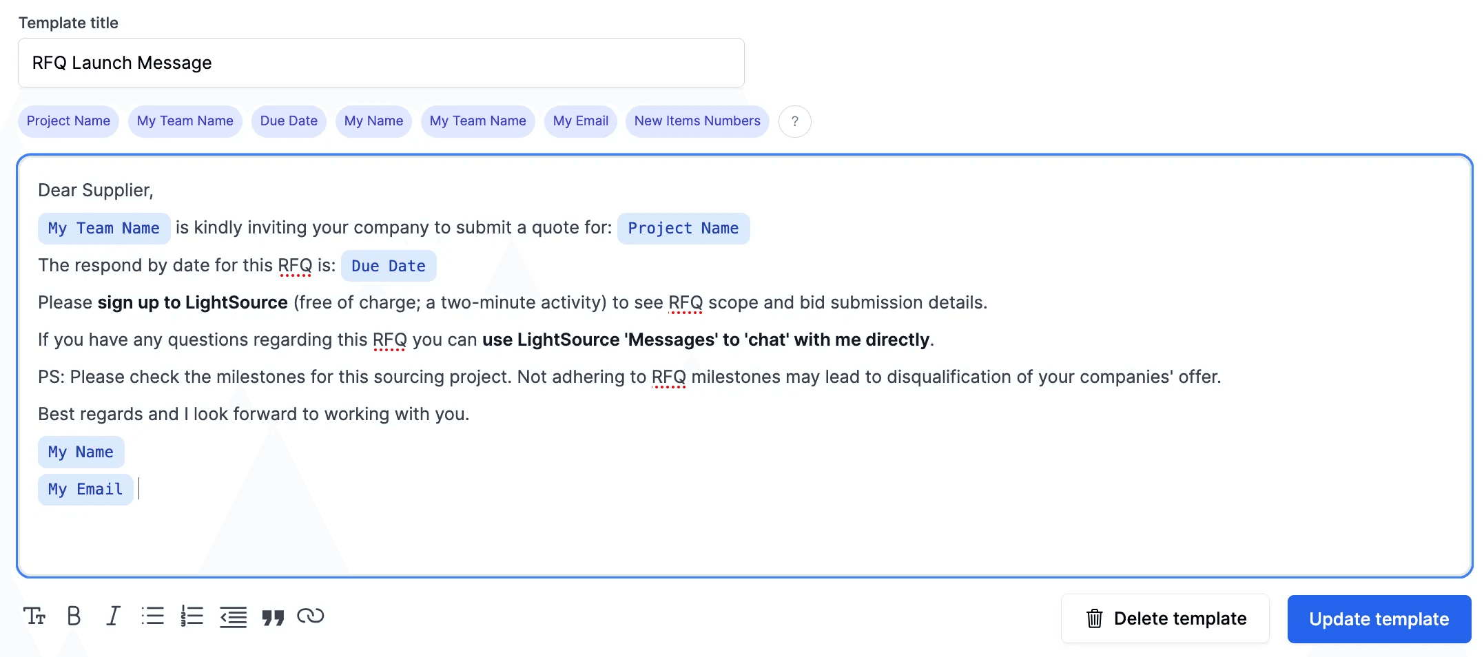 bill of materials management