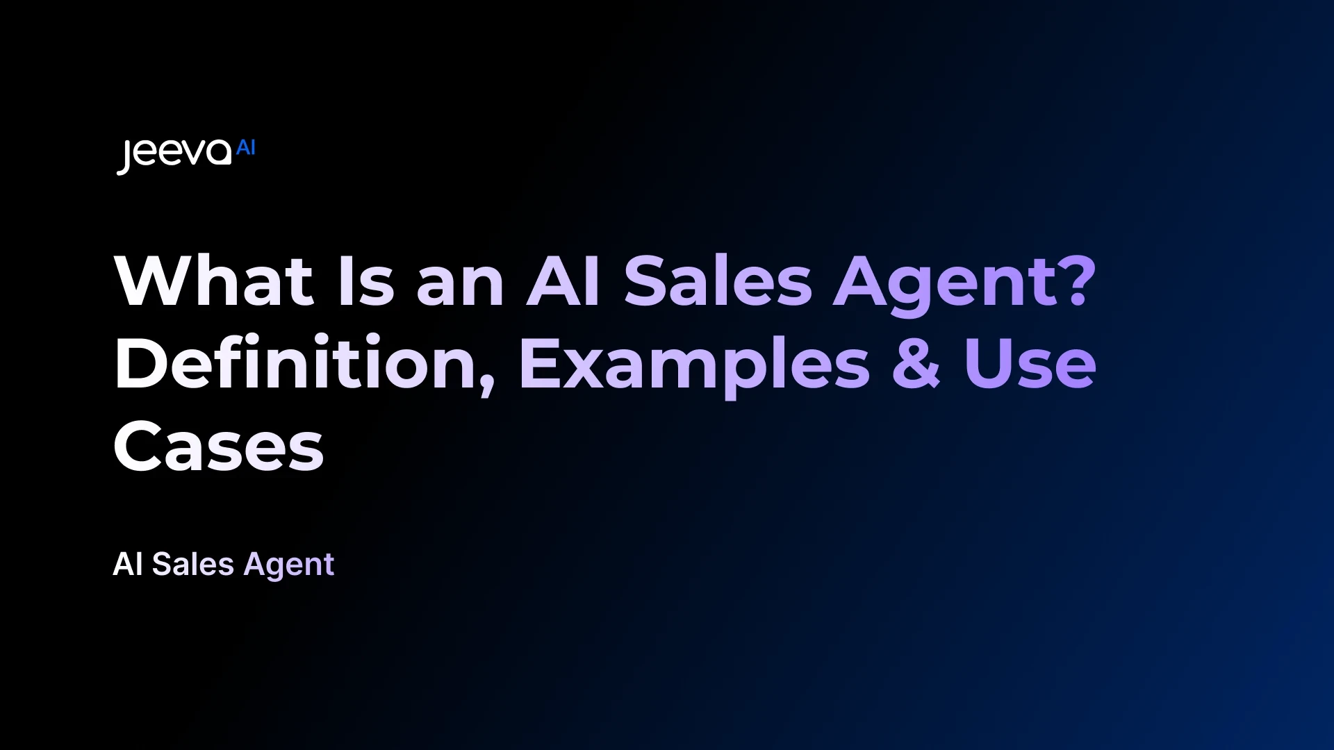 AI Sales Agent By jeeva 
