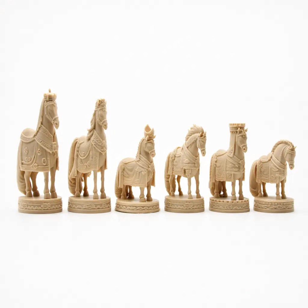 Çin İmparatorluğu Atlar Temalı Satranç Taşları