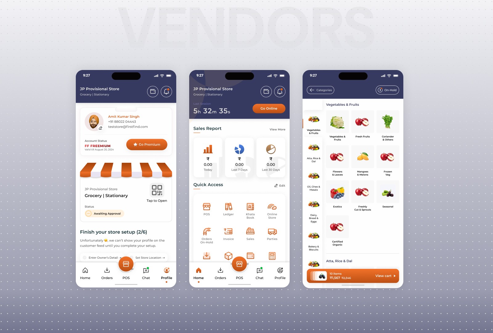 Vendor's Dashboard